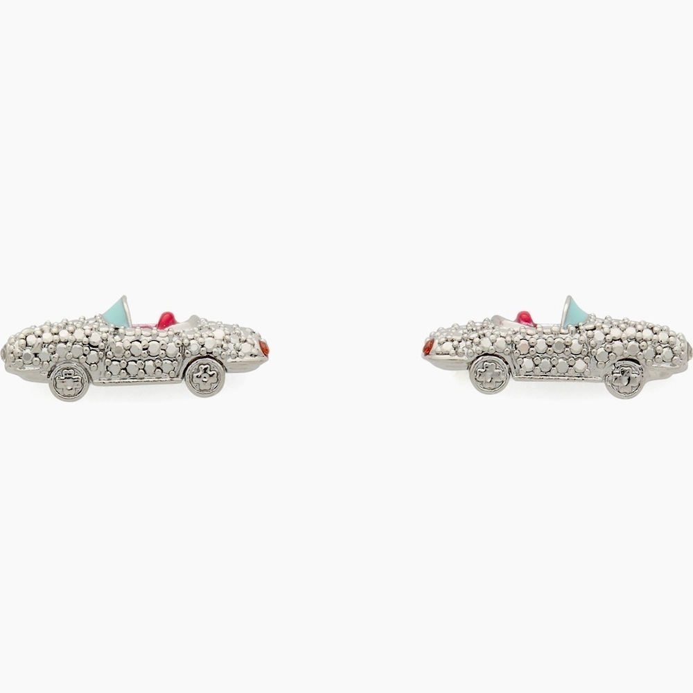 Kate Spade New York Silver Cubic Zirconia Car Stud Statement Earrings::NWT:: - Picture 2 of 7